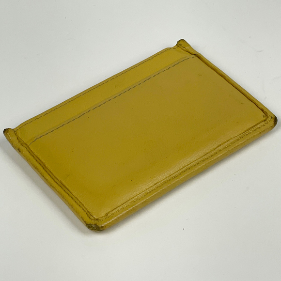Prada Logo Yellow Holder Card Leather - Picture 1 of 6